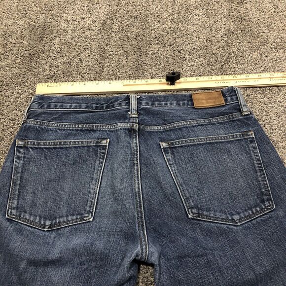 J Crew Jeans Mens 31x32 Blue 770 Slim Straight Preppy Dark Wash Stretch Denim - Picture 8 of 11